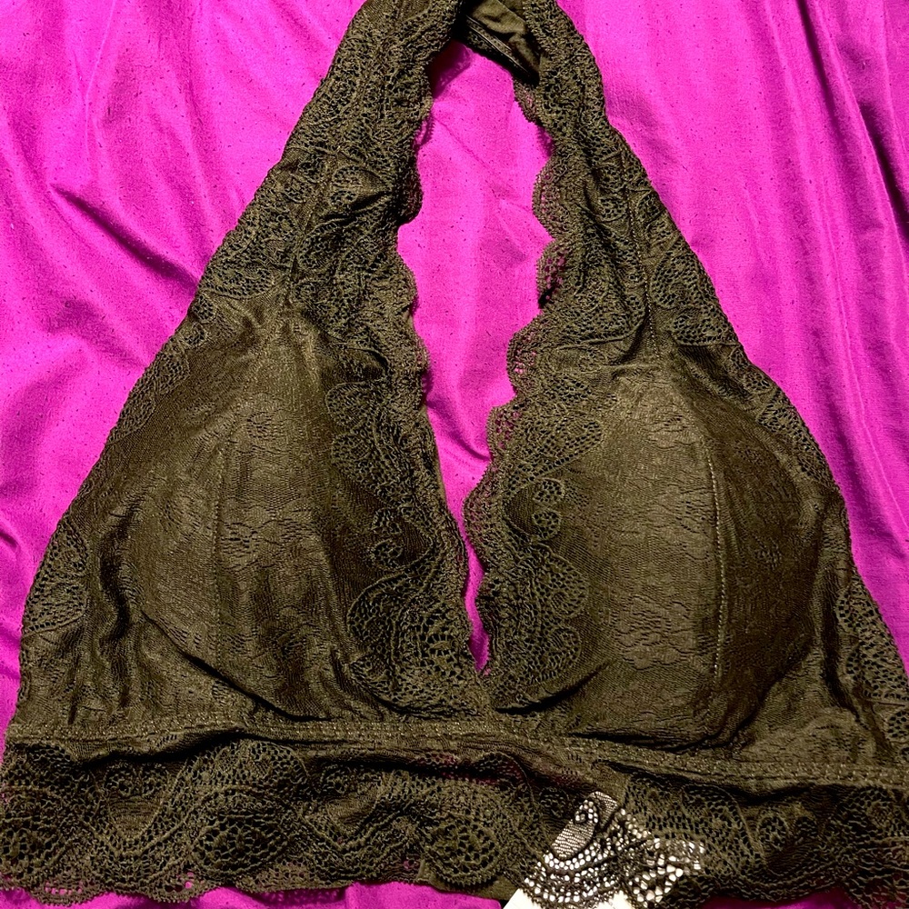 Lace halter bralette